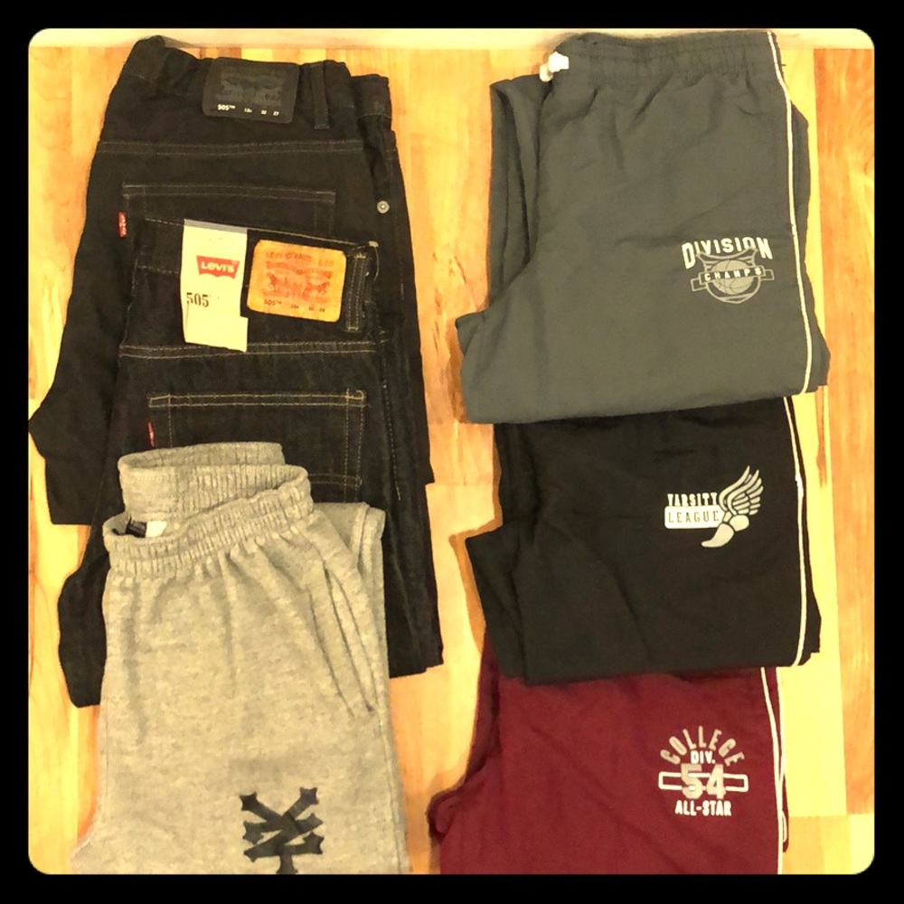 Boys 12-14 jeans , pants, sweats 6 pairs